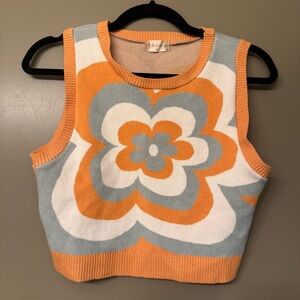 Altar'd State Retro Cropped Knit Top